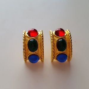 Carol Dauplaise Multi Stone Earrings